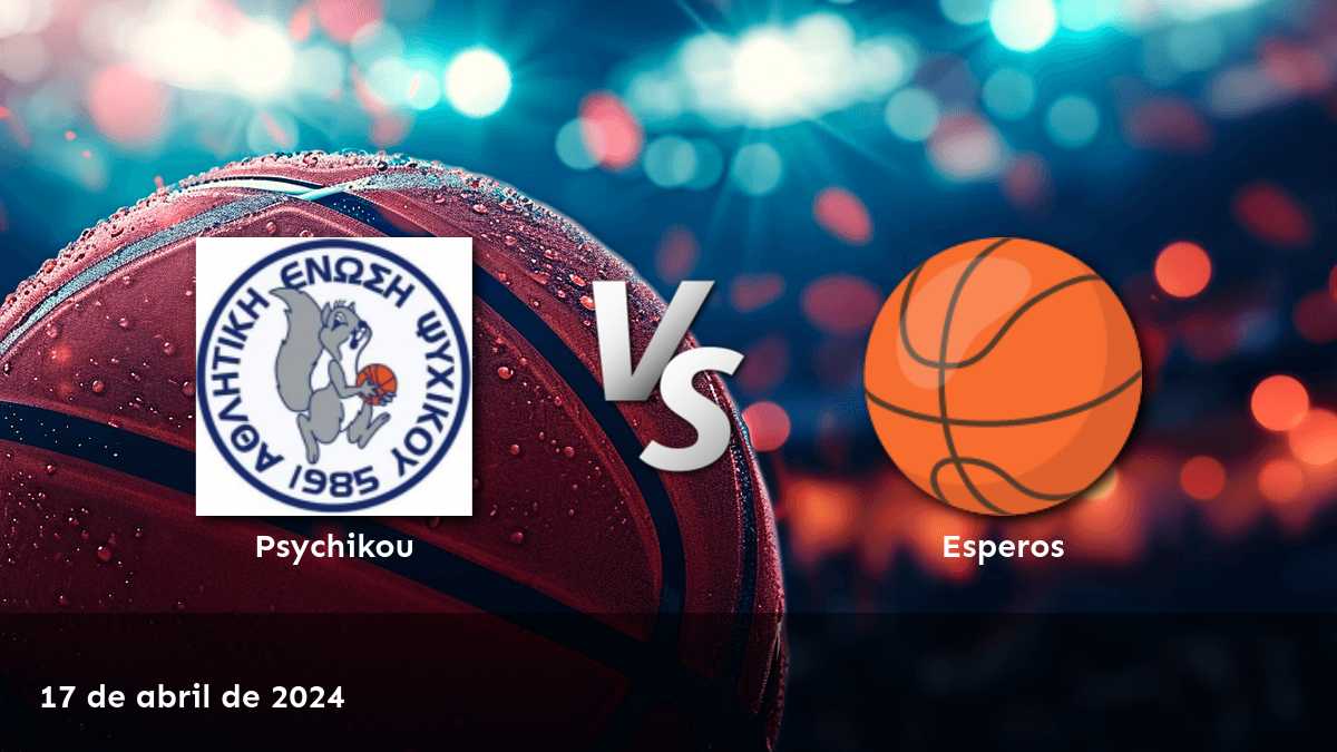 Análisis detallado del partido Esperos vs Psychikou en la Liga A2 de baloncesto el 17 de abril de 2024. Odds de Moneyline y picks para la victoria.