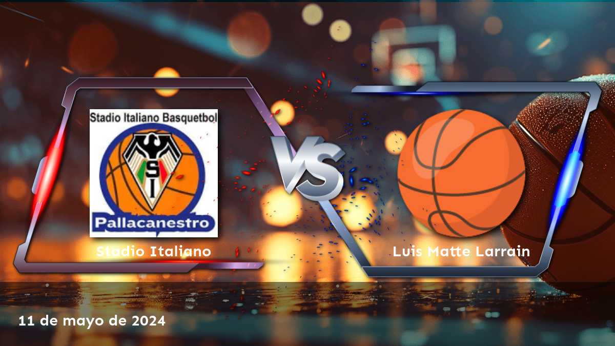 Ahora puedes apostar en el partido entre Luis Matte Larrain vs. Stadio Italiano con Latinvegas. Obtenga las mejores cuotas y apuestas deportivas para este enfrentamiento emocionante en la LNB 2.