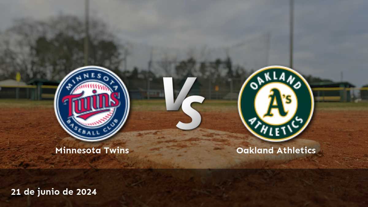 Descubre las mejores opciones de apuesta para el partido Oakland Athletics vs Minnesota Twins el 21 de junio de 2024 en Latinvegas.