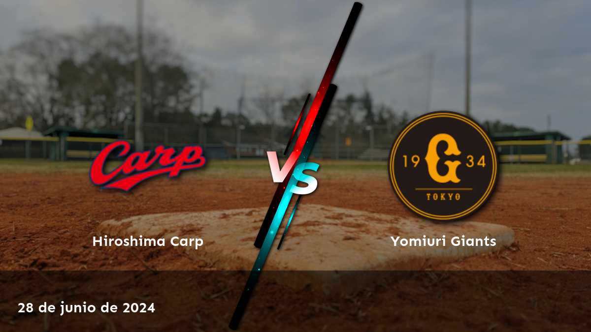 Análisis detallado del partido entre Yomiuri Giants vs Hiroshima Carp el 28 de junio de 2024, con predicciones y cuotas para Moneyline, Over/Under y Spread.